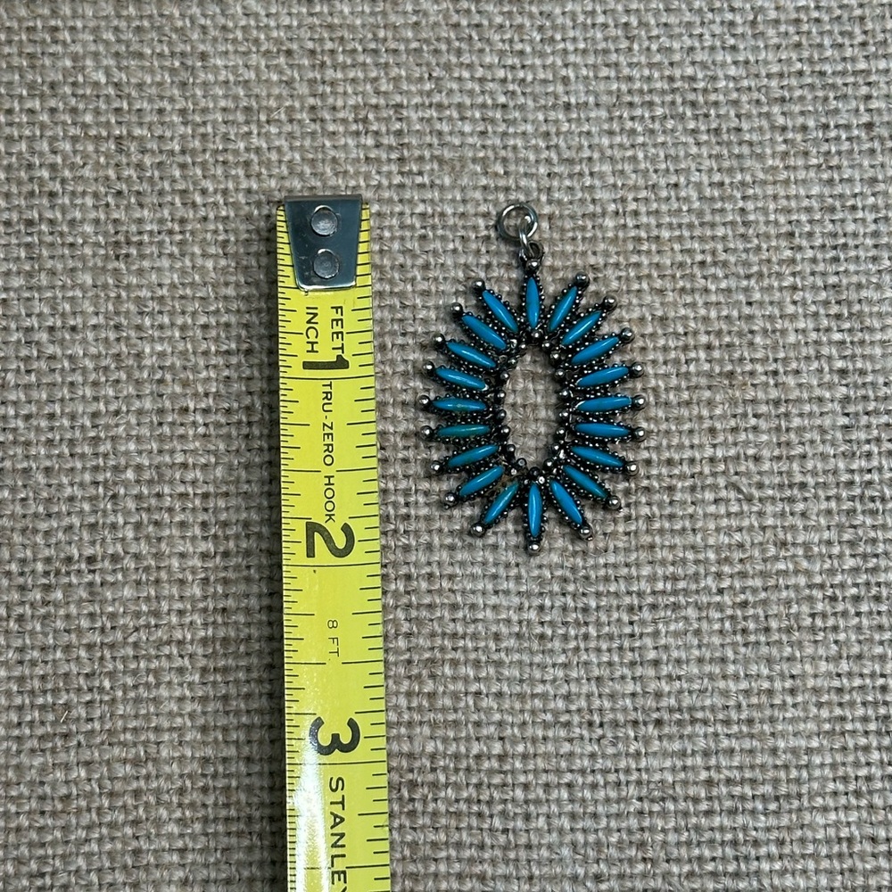 Costume Turquoise Pendant replica of a vintage style - Picture 2 of 2